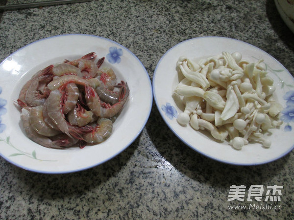 白玉菇炒海虾